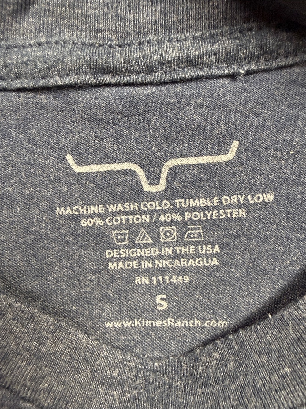 Kimes Ranch Heather Navy Short Sleeve Crewneck Tee - Picture 2 of 6